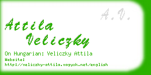 attila veliczky business card